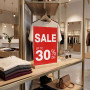 Acrylic Stand Up Sign Holder with Wooden Base
