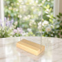 Acrylic Stand Up Sign Holder with Wooden Base