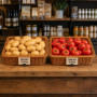 Grocery Display Side Slanting Basket Square