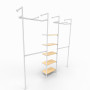 Noosa Slotted Post Wall Mount 2480mm WHITE