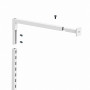 Noosa Slotted Post Wall Mount 2480mm WHITE