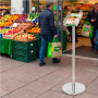 A4 Floor Brochure Holder on Pole
