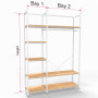 Noosa Modular System - White - VISION 1 - Oak Shelves