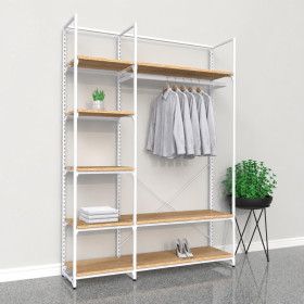 Noosa Modular System - White - VISION 1 - Oak Shelves
