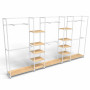 Noosa Modular System - White - VISION 3 - Oak Shelves