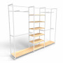 Noosa Modular System - White - VISION 4 - Oak Shelves