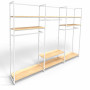 Noosa Modular System - White - VISION 5 - Oak Shelves