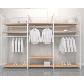 Noosa Modular System - White - VISION 5 - Oak Shelves