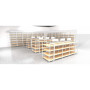 MART Shelving Double Bay White