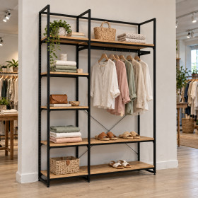 Noosa Modular System - VISION 1 - Oak Shelves