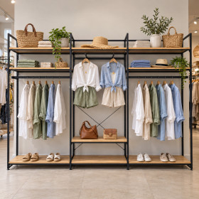 Noosa Modular System - VISION 5 - Oak Shelves