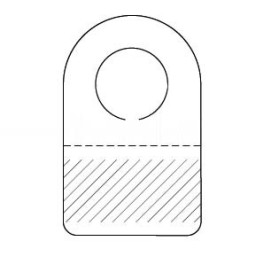 Hang Tabs Round Hole, pack of 4000pcs
