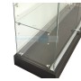 Frameless Glass Showcase Display Black