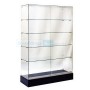 Frameless Glass Showcase Display Black