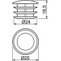 End Cap for 25mm tube plastic