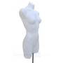 Female Plastic Torso with Base White