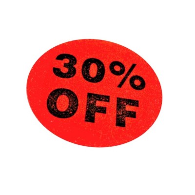 30% Off Sale Stickers - 500pcs/roll 