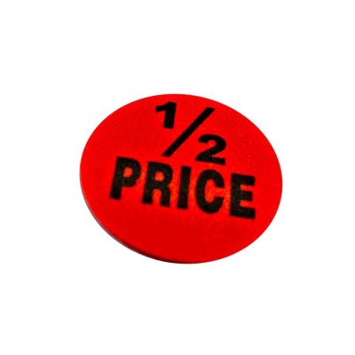 "1/2 Price" Sale Stickers - 500pcs/roll 