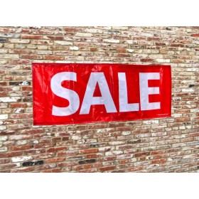 "SALE" Small PVC Sale Banner (incl. ropes)