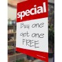 "SPECIAL" Signs/Posters with writeable panel - 4 pack
