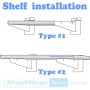 Slatwall Shelf Bracket for Timber or Glass Shelf Support