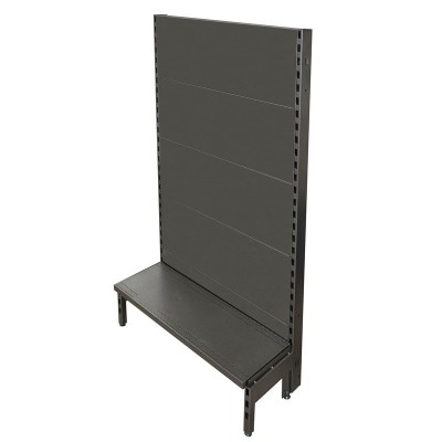 Single Sided Flat Back Gondola Black/Hammertone