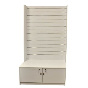 Slat Panel Wall Gondola With Storage 1200x450x2000