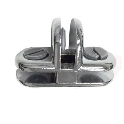 3 Way Glass Connector for Cube Displays Chrome