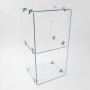 3 Way Glass Connector for Cube Displays Chrome