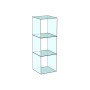 Cube 3 Tower Glass Display