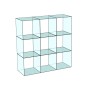 Cube 9 Glass Display 3 wide 3 high