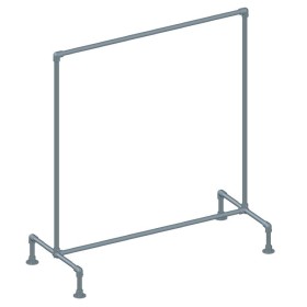 Industrial Single Clothes Rack Galvanised