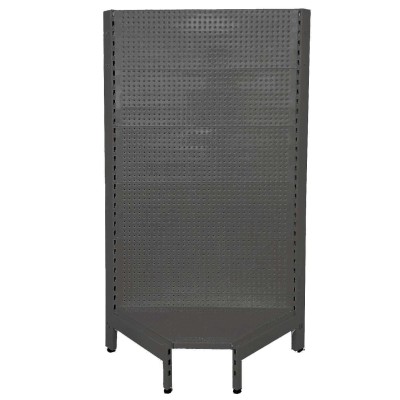 Corner Pegboard Gondola Black Hammertone