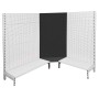 Corner Pegboard Gondola Black Hammertone