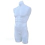 Male Plastic Torso with Base White