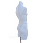 Male Plastic Torso with Base White