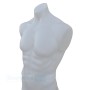 Male Plastic Torso with Base White
