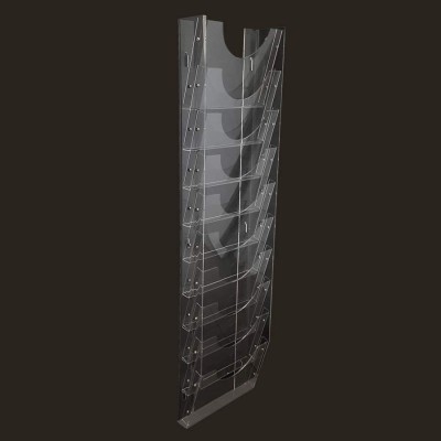 Landscape Acrylic Wall Mounted Brochure Magazine Holder 10XA4