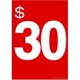 "$30" - Sign Cards - 5 Pack 