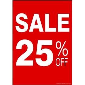 "SALE 25% OFF" - Sign Cards - 5 Pack 
