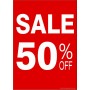 "SALE 50% OFF" - Sign Cards - 5 Pack 