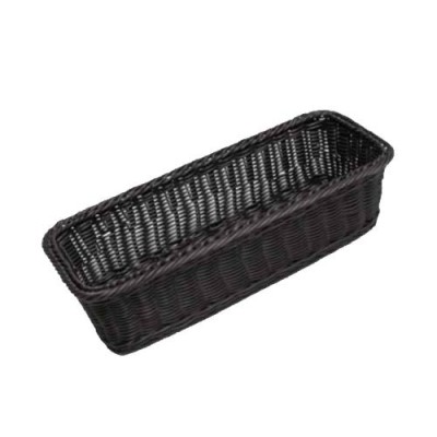 Grocery Display Rectangular Wicker Basket Narrow