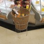 Grocery Display Basket Round TALL with Handles