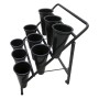Flower trolley 9 pots Set
