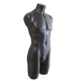 Male Plastic Torso with Base Black