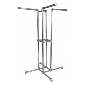 Industrial 4 Way Clothes Rack Galvanised