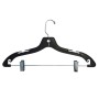 Black Plastic Combination Hanger with clips
