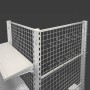POS corner mesh gondola 
