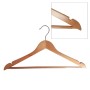 Adult Wood Shirt Hanger Natural with Rubber grip on Sholders and Timber Bar