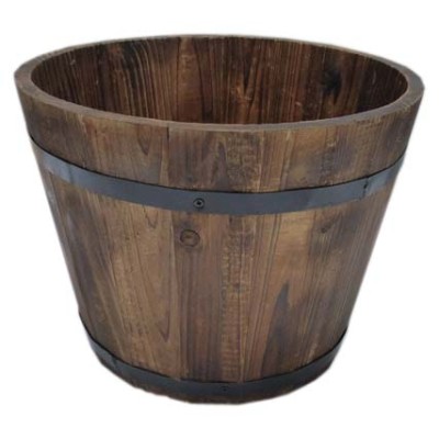 Grocery Display Wood Barrel 